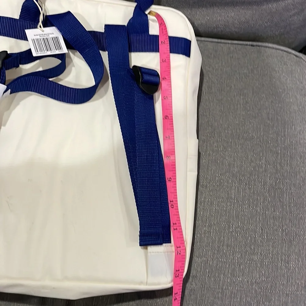 🍁 NEW Aldi Cream with Blue backpack Fall Gear 2023. With tags